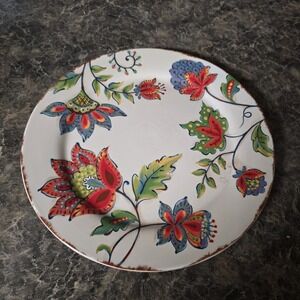 Pier 1 Dessert Salad Plate‎ ELIZABETH Ironstone 8 5/8" Colorful Floral EUC